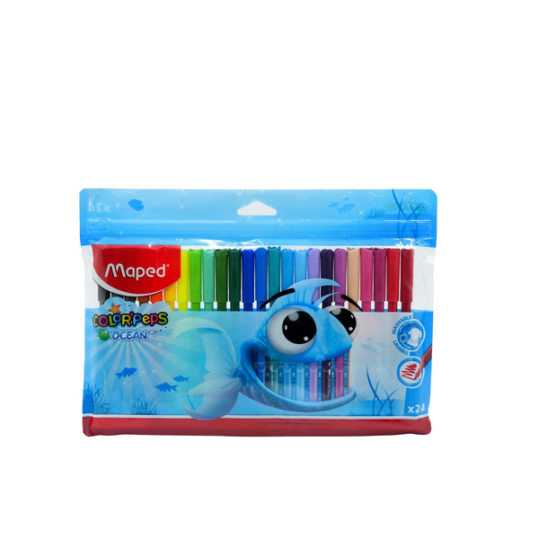 MD-845722 Maped Color’Peps Ocean Life Felt Tip Pens – 24 Pieces