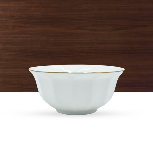 GL-229 Ceramic Bowl White With Gold Rim