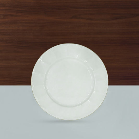 Gl-219 Ceramic Plate White With Gold Rim