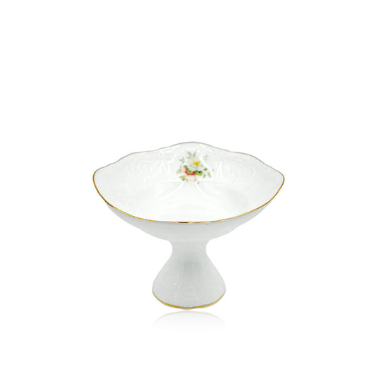 SR-013 Candy Bowl Stand With Gold Rim 6.25"