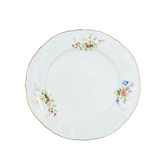 SR-018 Dessert Plate With Gold  Rim 10.5"