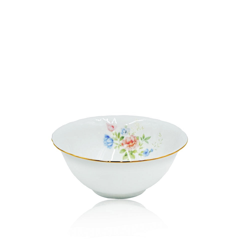 SR-010 Salad Bowl With Gold  Ring 5.5"