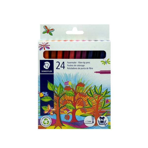 ST-325-C24 Staedtler Fibre-Tip Colouring Pens – 24 Colours Cardboard Set