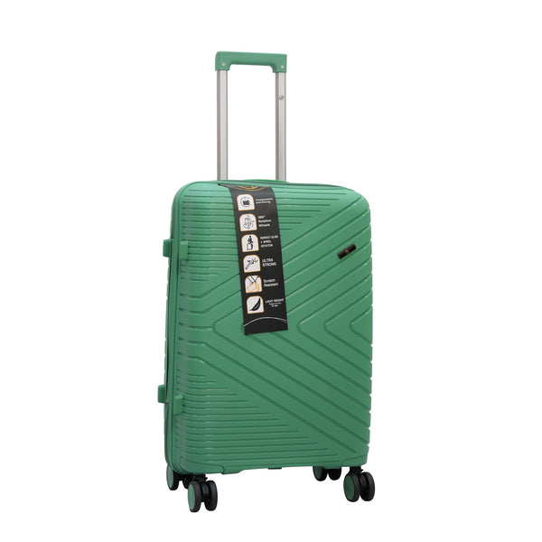 HT-6993 – HT Trolley Case with TSA Lock & 360° Spinner Wheels – Light Green – Available in 13", 20", 24", 28"
