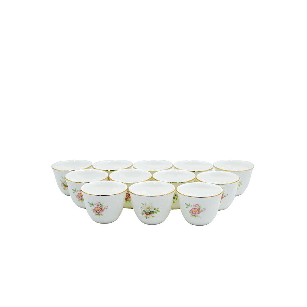 SR-025 Cawa Cup With Gold  Rim  12PC Set