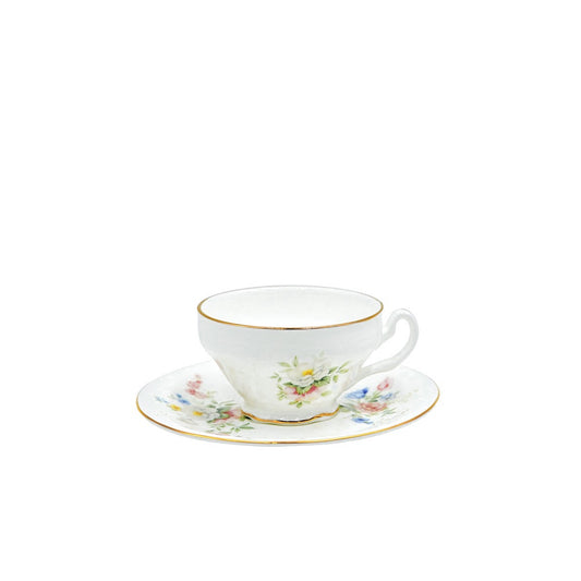 SR-007  Milk Cup & Saucer Set With Gold Ring 12 pcs