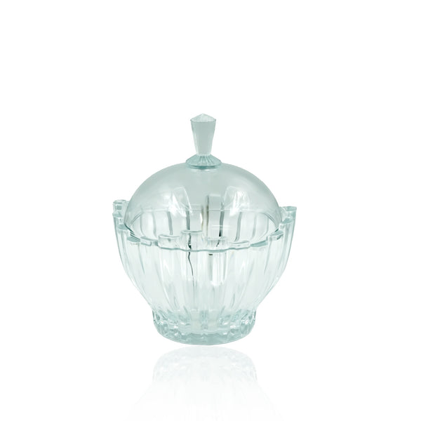 ISF-120 Glass Bowl with Lid – 1100cc Capacity, 172mm Diameter, 202mm Height – Durable Clear Glass Storage Container