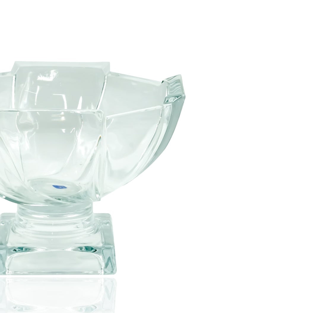 ISF-191 Glass Fruit Bowl Large – 2000cc Capacity, 248mm Diameter, 177mm Height – Elegant Clear Glass Bowl on Foot for Serving and Display
