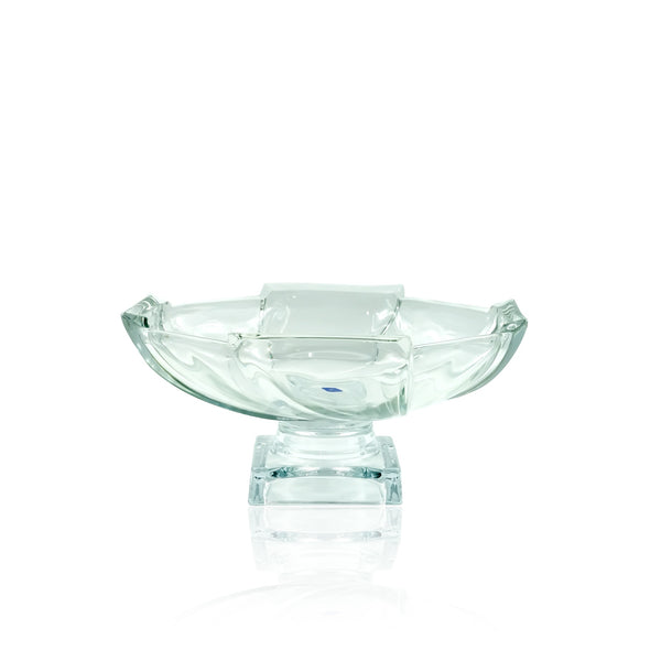 ISF-192 Glass Fruit Bowl Large – 2000cc Capacity, 301mm Diameter, 146mm Height – Elegant Clear Shallow Glass Bowl on Foot for Serving and Display