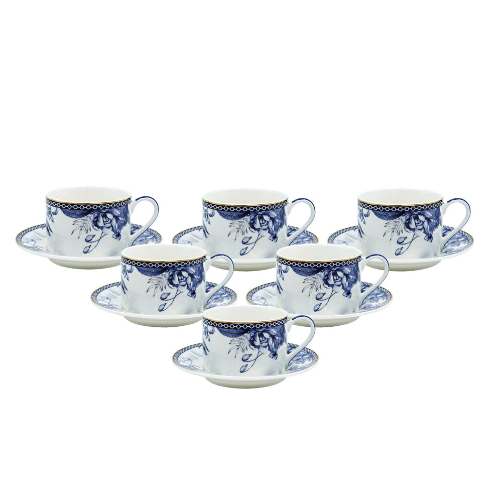 AK-008 Tea Cup  & Saucer Set 12 pcs