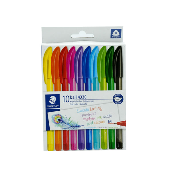 ST-4320-MC10H Staedtler Ball Ballpoint Pens – 10 Colours