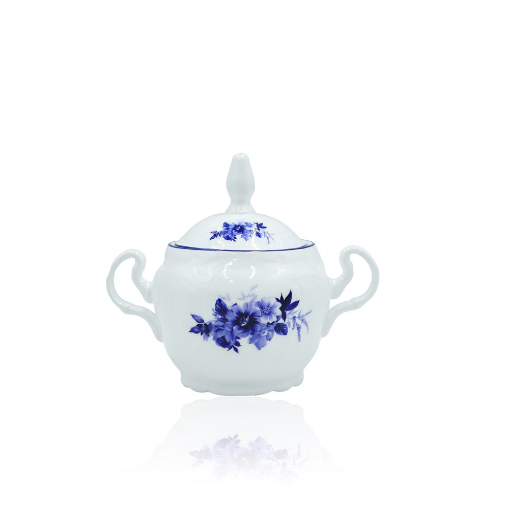 SNZ-018 17PC Tea  Set With Blue Rim