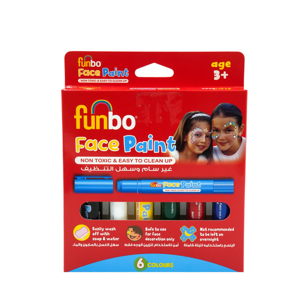 FO-FPS-06 Funbo Face Paint Sticks – 6 Colours