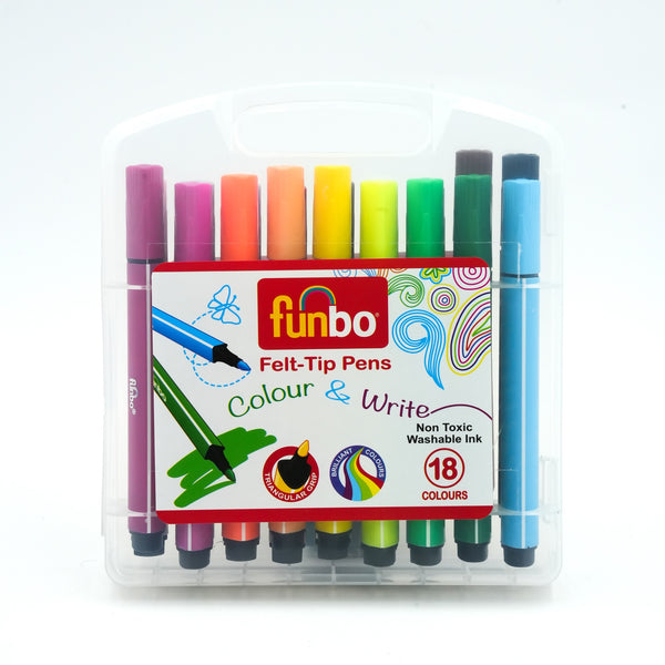 FO-FTTP-18 Funbo Felt-Tip Pens – 18 Colours