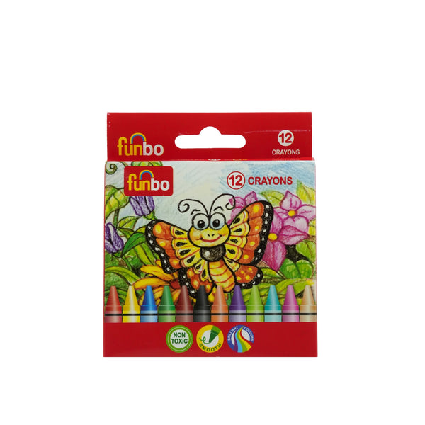 FO-CR-12 Funbo Crayons – 12 Colours
