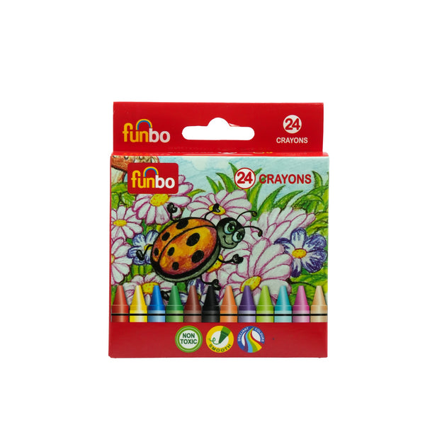 FO-CR-24 Funbo Crayons – 24 Colours