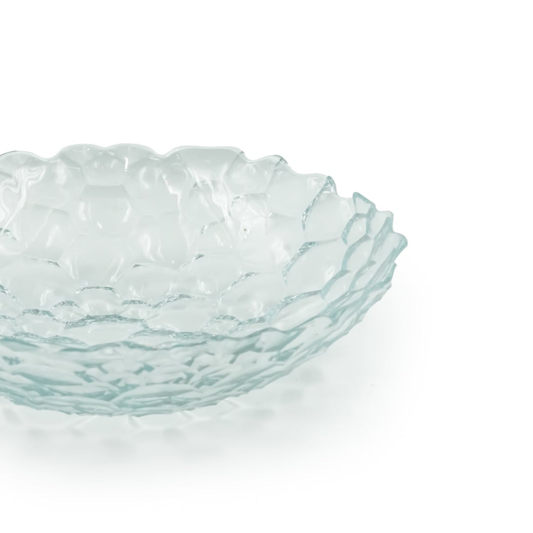 DSP6001-2 Glass Fruit Bowl – 27cm Diameter – Elegant Clear Serving Bowl for Fruits, Snacks, and Table Display