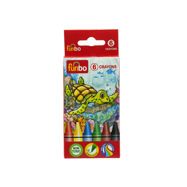 FO-CR-06 Funbo Crayons – 6 Colours
