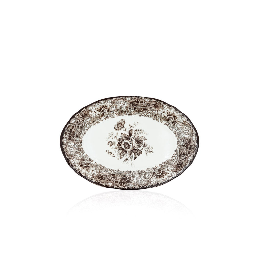 SH52465 Divine Brown Oval Plate