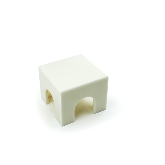 EA-COR034S Marble Stand – 14cm (L) × 14cm (W) × 11cm (H) – Elegant White Display Stand for Decor, Candles, or Ornaments