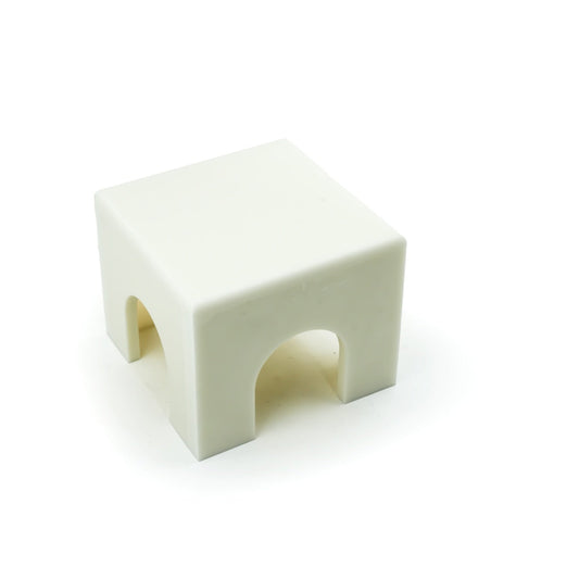 EA-COR034L Marble Stand – 18cm (L) × 18cm (W) × 14cm (H) – Elegant White Display Stand for Home Decor, Candles, and Ornaments