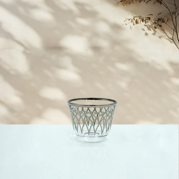 GCW17-S Cawa Cup Glass 6 PC Set - Silver