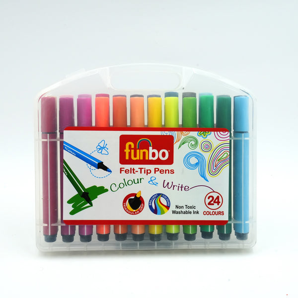 FO-FTTP-24 Funbo Felt-Tip Pens – 24 Colours