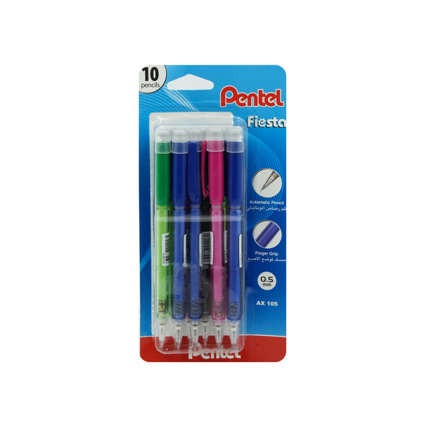 PE-AX105-10 Pentel Fiesta Mechanical Pencil – 0.5mm – Pack of 10
