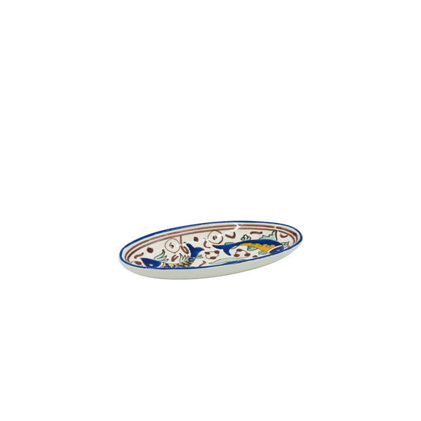20-PB Ceramic Oval Plate Jasi Victoria, 8 Inches