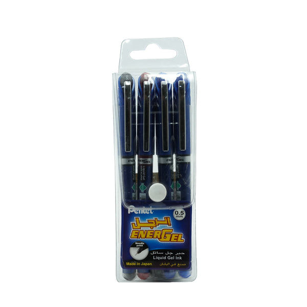 PE-BLN25-04 EnerGel Needle Point Gel Pen 0.5mm – 4 Pieces