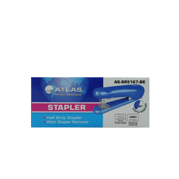 AS-SR5167-BE Atlas Metal Stapler with Staple Remover – Blue