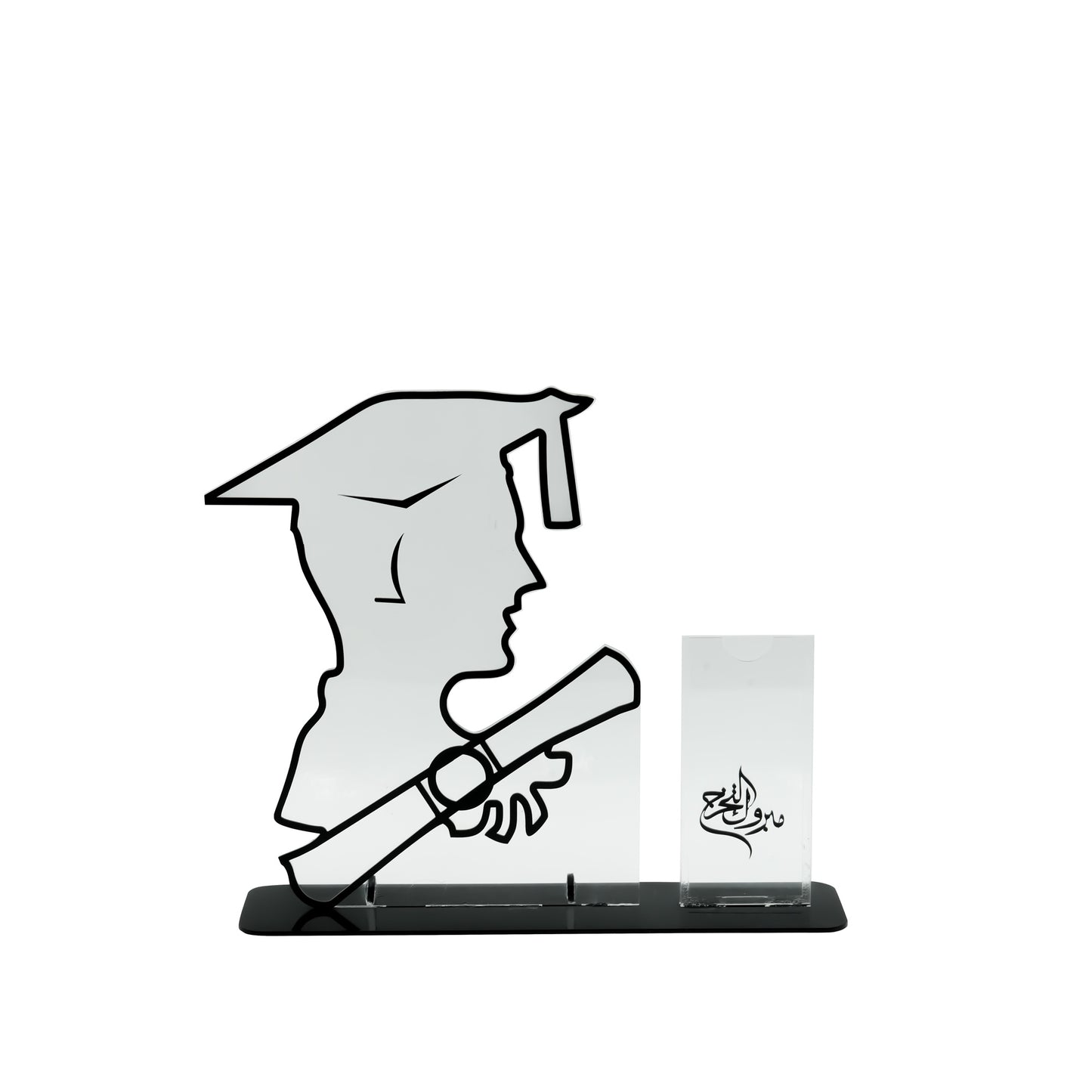 Acrylic Graduation Envelope Stand – 23cm (H) × 37cm (W) – Decorative Display Holder for Envelopes, Gifts, and Graduation Celebrations