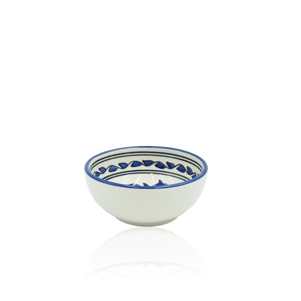 13-PB Ceramic Bowl Jasmine Floral Blue, 5 Inches