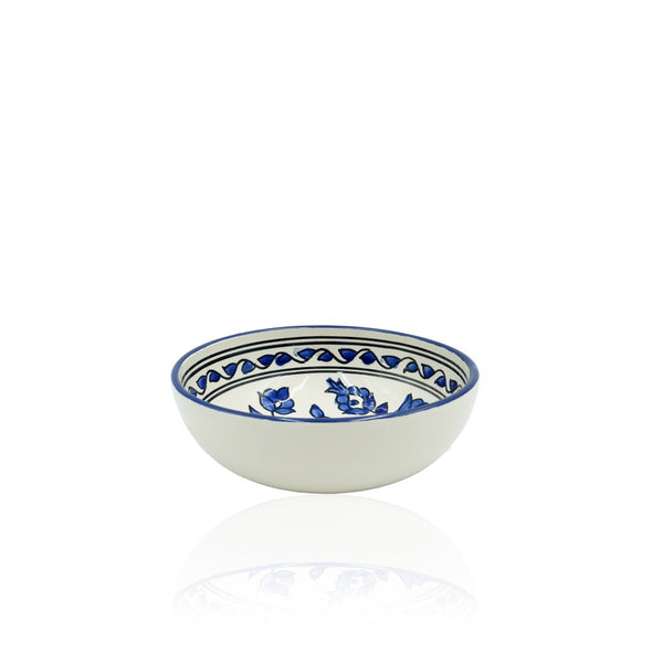 19-PB Ceramic Bowl Jasmine  Floral Blue, 7 Inches