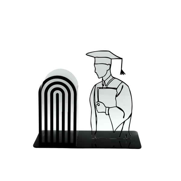 Acrylic Graduation Stand with Box – 35cm (H) × 18cm (L) × 38cm (W) – Elegant Display with Gift Box for Graduation Parties and Celebrations