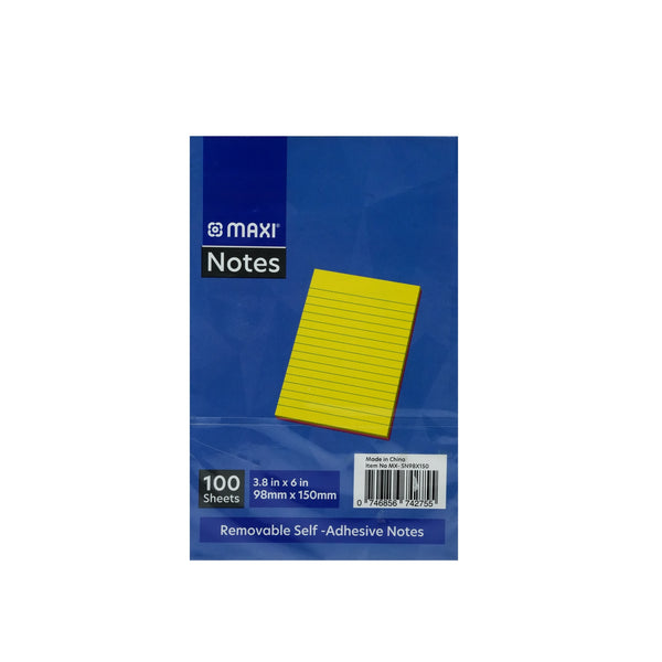 MX-SN98X150 Maxi Sticky Notes – 98 x 150mm – 100 Sheets