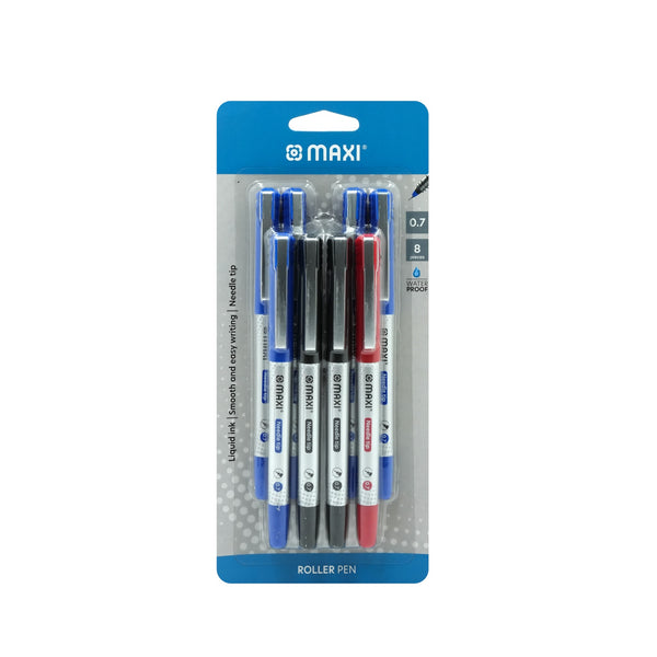 MX-NPR7-8 Maxi Roller Pen Set – 0.7mm  – 8 Pieces Assorted Colors