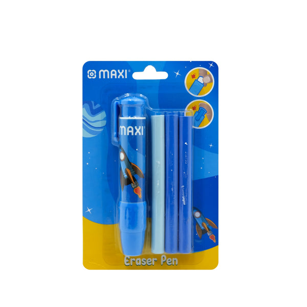 MX-ERP-B Maxi PVC-Free Eraser Pen with Extra Refill – Blue