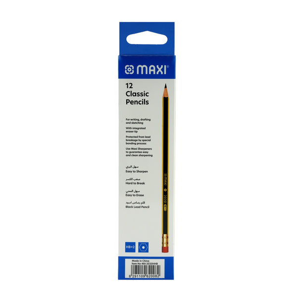 MX-2020HHB Maxi Classic Pencil – HB = 2 – 12 Pieces