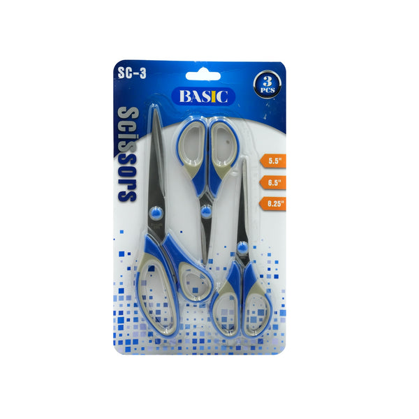 SC-3 Basic Scissors – 3 Pieces Set