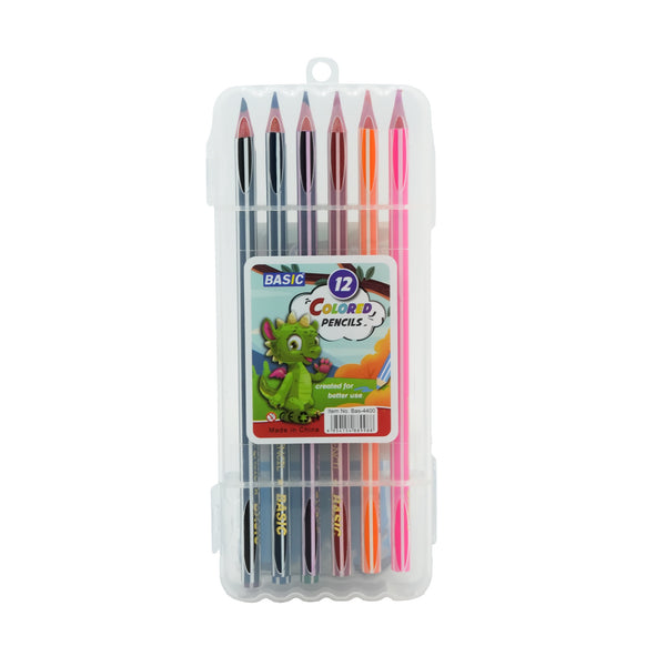 BAS-4400 Basic Colour Pencil – 12 Pieces – PVC Case