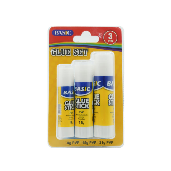 GS-2195 Basic Glue Stick – 3 Pieces – 8g, 15g, 21g