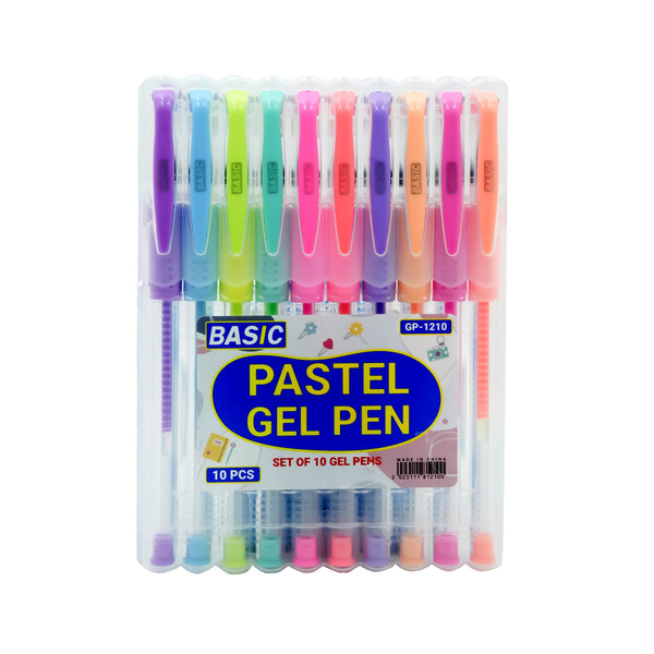 GP-1210 Basic Pastel Gel Pen – 10 Colours – Smooth & Soft-Tone Ink