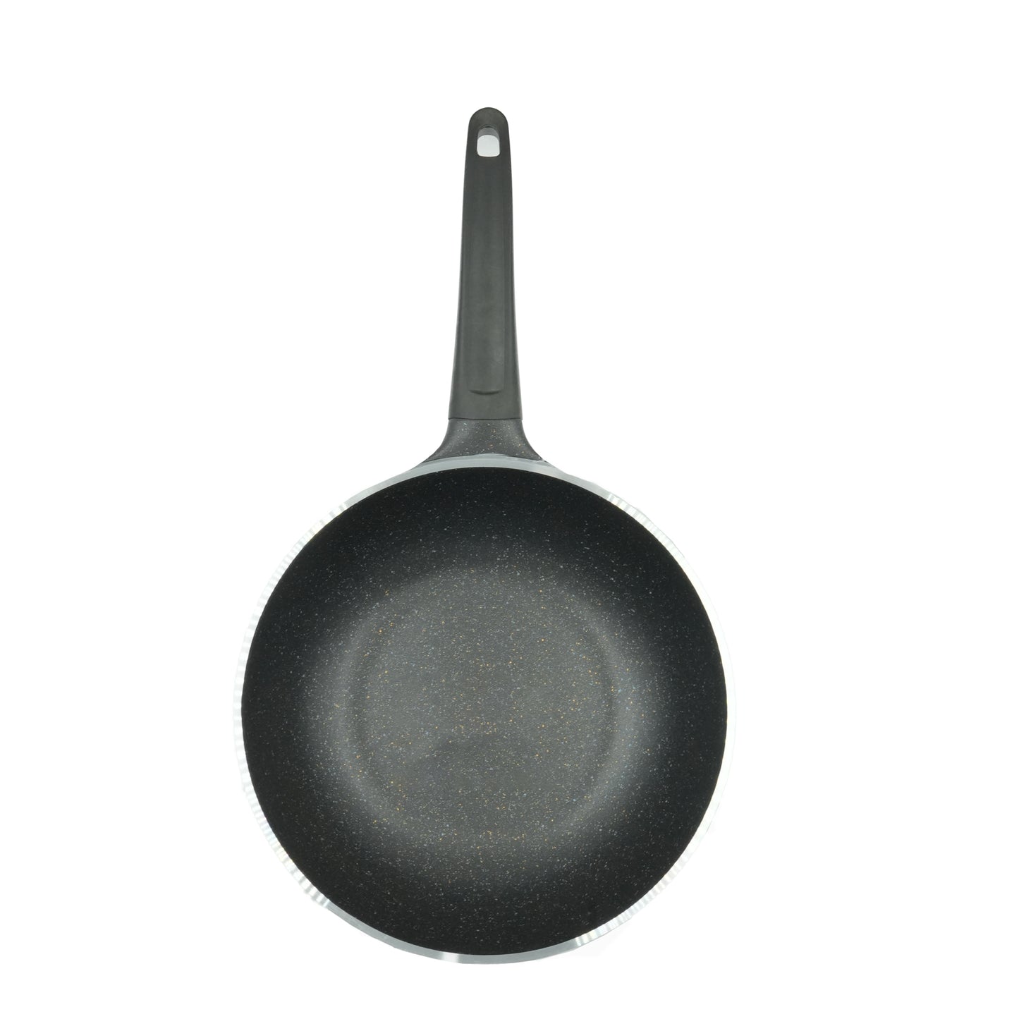 SPWO-28 Vogati Wok 28cm – Non-Stick Granite Coated Aluminum Wok with Ergonomic Handle for Stir-Fry and Everyday Cooking