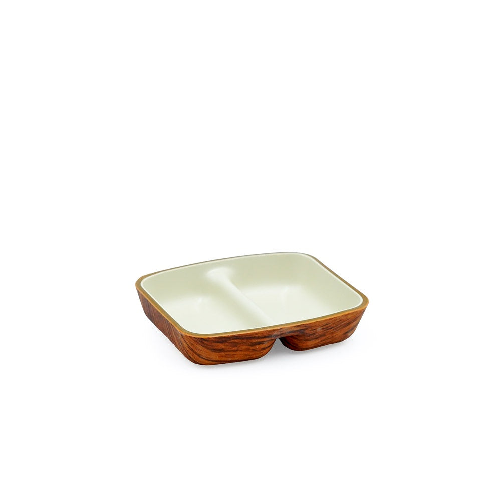 10263-MK Rectangle  2 Com Sauce Bowl