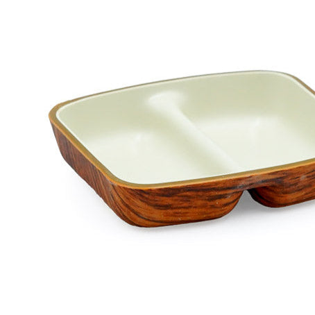 10263-MK Rectangle  2 Com Sauce Bowl