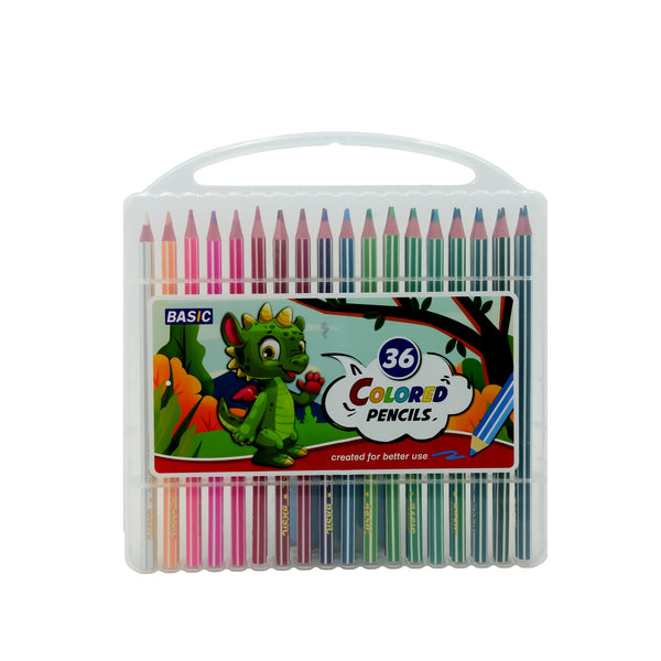 BAS-4402 Basic Colour Pencils – 36 Pieces – PVC Case