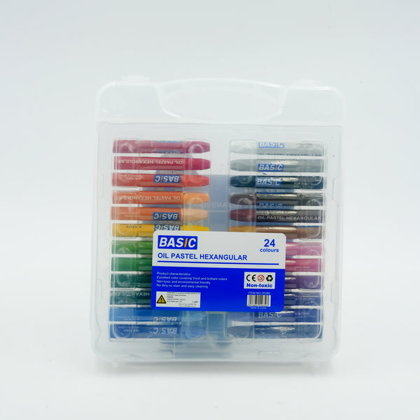 20385 Basic Oil Pastel – 24 Colours – Hexagonal – PP Box