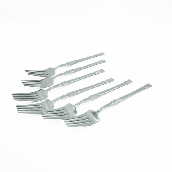 97749-15 Stainless Fork 6PC Set Silver, 15cm (H)