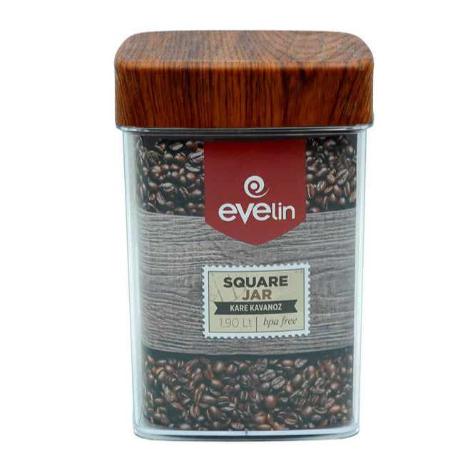 10819M Evelin Square Jar 1.90L